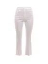 Mother The Hustler Ankle Fray Trouser In White