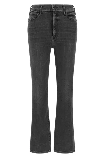 Mother Hustler Ankle Flared Jeans In Black