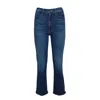Mother Womens Heirloom Lil Hustler Straight-leg Mid-rise Stretch-denim Jeans In Green