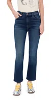 Mother Cropped Skinny Jeans Belt Loops In Blue