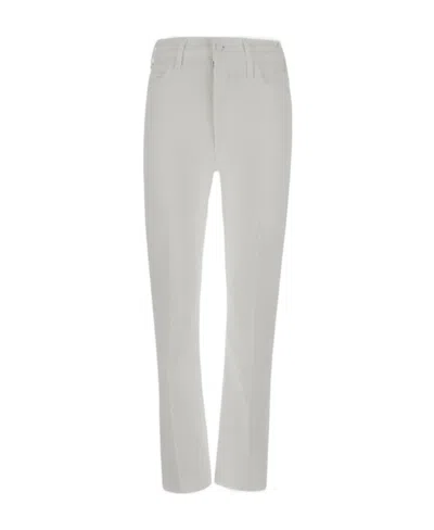 Mother The Hustler Ankle-fray Jeans In Gray