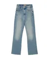 Mother The Hustler Cropped Jeans In Blue