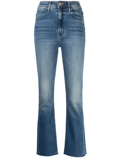 MOTHER THE HUSTLER FLARED CROPPED JEANS