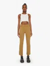 Mother The Hustler Flood Ankle Straight Leg Jeans In Brown
