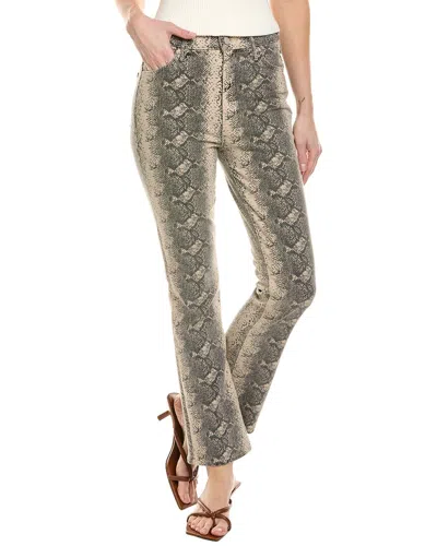 Mother The Hustler Flood Boa Babe Flare Jean In Gray