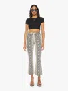 Mother The Hustler Flood Ankle Wide Leg Jeans In White