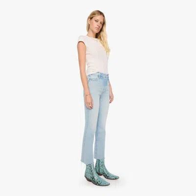 Mother The Hustler Flood Fray Out Of This World Jeans In Blue