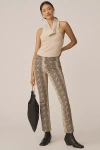 Mother The Hustler Flood Ankle Wide Leg Jeans In Multicolor