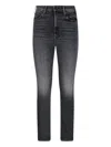 Mother The Hustler Flood High-waisted Jeans In Gray