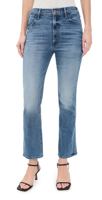 Mother The Hustler Flood Jeans All Your Eggs In One Basket In Blue