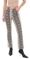 Mother The Hustler Flood Ankle Wide Leg Jeans In Boa Babe