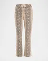 Mother The Hustler Flood Ankle Wide Leg Jeans In Boa Babe
