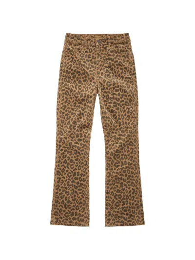 Mother The Hustler Flood Leopard-print Jeans In Animal Print