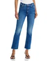 Mother The Tripper Ankle Fray Jeans In All Over The Map In Grasping At Straws