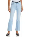 Mother The Insider High Waist Fray Hem Crop Bootcut Jeans In Ball In Your Court