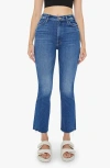 Mother The Hustler Ankle Fray Jeans In Grasping At Straws In Grasping At Straws