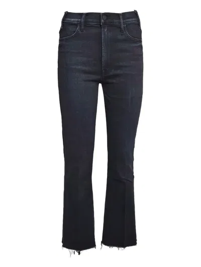 Mother The Hustler Frayed Jeans In Black