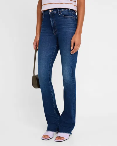 Mother The Hustler Heel Fray Jeans In Yakkity Yak