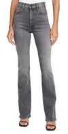 Mother The Maven Heel Super High Waist Wide Leg Jeans In Magic Eight Ball