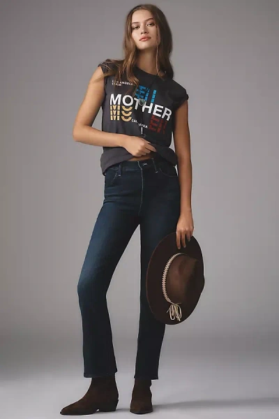Mother The Hustler High-rise Ankle Crop Jeans In Blue