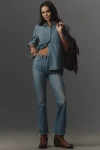 Mother The Hustler High-rise Ankle Jeans In Blue