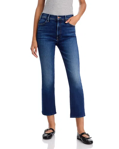 Mother The Hustler High Rise Ankle Jeans In Taking Chances In Blue