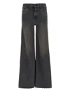 Mother Jeans Hustler Roller Sneak Fray In Gray