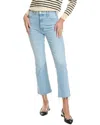 Mother The Insider High Waist Fray Hem Crop Bootcut Jeans In Blue