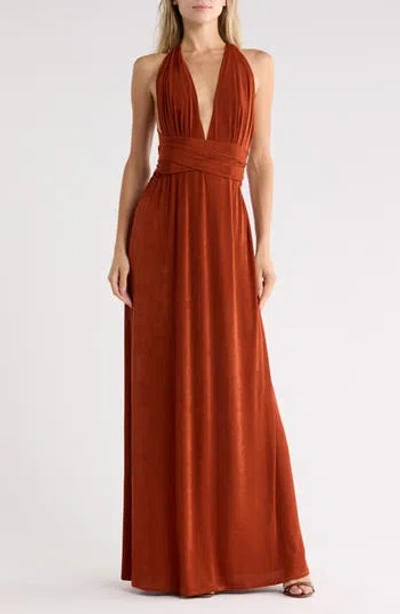 Mother The Hustler Maxi Dress In Brown