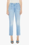 Mother The Hustler Patch Pocket Ankle Bootcut Jeans In Tune In Tune Out