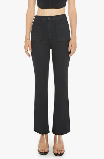 Mother The Hustler Patch Pocket High Waist Ankle Flare Jeans In Not Guilty