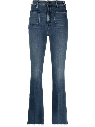 Mother The Hustler Patch Pocket Jeans In Blu