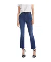 Mother The Hustler Raw-hem Jeans In Blue
