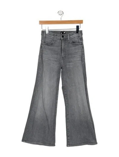 Pre-owned Mother The Hustler Roller Ankle Flared Jeans In Gray
