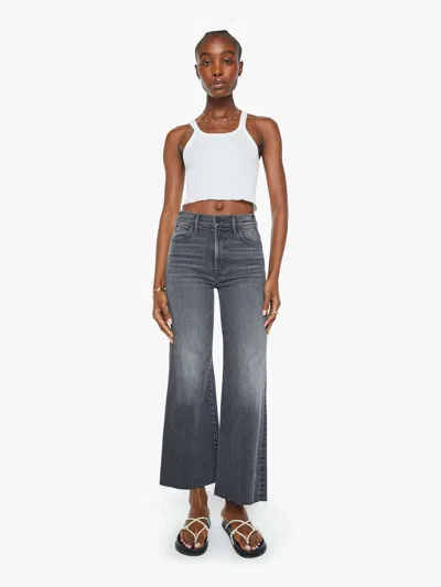 Mother The Hustler Roller Ankle Fray Call It A Night Jeans In Black - Size 24