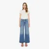 Mother The Hustler Roller Ankle Slip And Fall Jeans In Blue