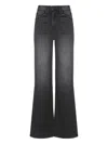Mother The Hustler Roller Belt-loop Flared Jeans In Gray