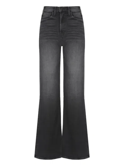 Mother The Hustler Roller Belt-loop Flared Jeans In Gray
