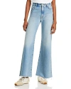 Mother The Hustler Roller Fray Mid-rise Wide-leg Jeans In I Confess