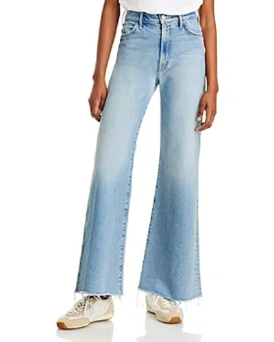 Mother The Hustler Roller Frayed Jeans In I Confess In Blue