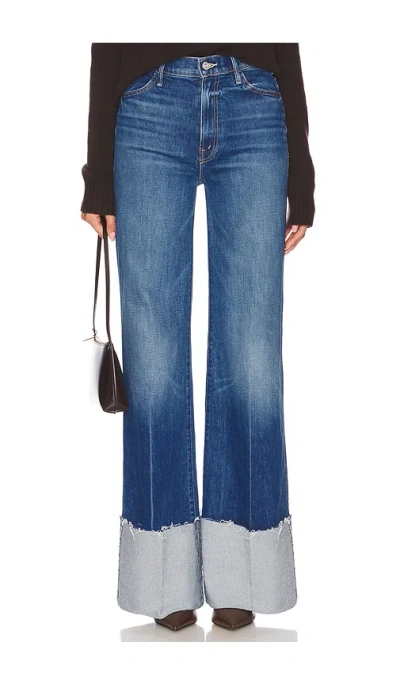 Mother Petites The Lil Hustler Roller Sneak Cuff Shoes And Riffs In Blue