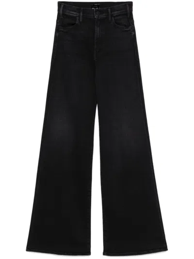 Mother The Roller Fray Denim Pants In Navy
