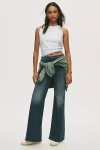 Mother The Hustler Roller High-rise Ankle Jeans In Blue