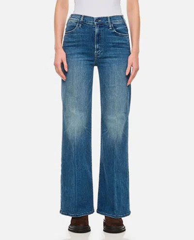 Mother The Hustler Roller Skimp Denim Pants In Blue