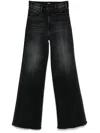 Mother The Hustler Roller Sneak Denim In Black
