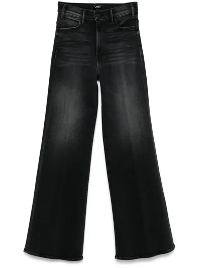 Mother The Hustler Roller Sneak Denim In Black