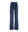 Mother The Hustler Roller Sneak Flared Jeans In Blue