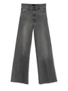 Mother Jeans Hustler Roller Sneak Fray In Gray