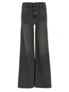 Mother 'the Hustler Roller Sneak Fray' Jeans In Black