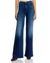 Mother The Hustler Roller Sneak High Rise Jeans In Troublemaker In Blue